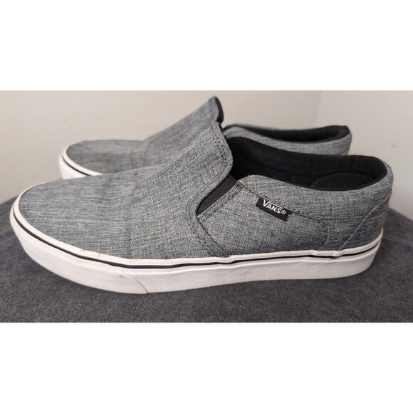 Vans Classic Slip On Gray Canvas Sneakers Mens Size 8 Casual main image 8